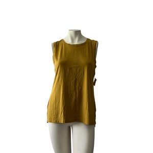 Core IO Women's Brown Green Tank Top Medium Round Neck Sleeveless Top New